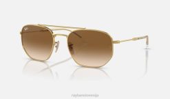 sl Ray-Ban moški rb3707 sončna očala polirano zlato/rjavo VB06389