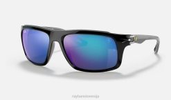 sl Ray-Ban moški rb4364m zbirka scuderia ferrari sončna očala polirana črna/modra VB061205