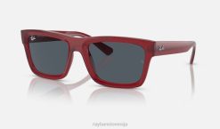 sl Ray-Ban moški Warren na biološki osnovi sončna očala polirano prozorno rdeče/temno sivo VB06161