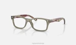 sl Ray-Ban otroci optika rb1531 očala polirana prozorno zelena VB062693