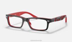 sl Ray-Ban otroci optika rb1535 očala polirano črno na rdečem VB062648