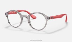 sl Ray-Ban otroci optika rb1561 očala polirana prozorno siva VB062771