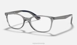 sl Ray-Ban otroci optika rb1586 očala polirana prozorno siva VB062814
