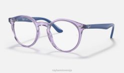 sl Ray-Ban otroci optika rb1594 očala polirana prozorna vijolična VB062656