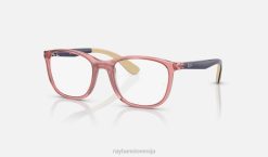 sl Ray-Ban otroci optika rb1620 očala polirano prozorno roza VB062823