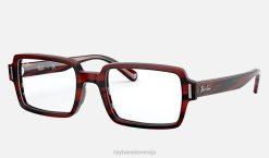 sl Ray-Ban ženske benji optika očala polirana črtasto rdeča VB062594