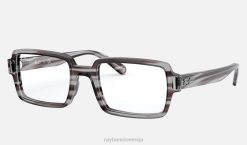 sl Ray-Ban ženske benji optika očala polirana črtasto siva VB062595