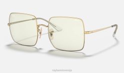 sl Ray-Ban ženske kvadrat 1971 jasno razvijati sončna očala polirano zlato/sivo fotokromatsko VB061579