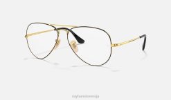 sl Ray-Ban ženske letalska optika očala polirano črno na zlatu VB062559