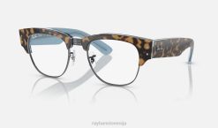 sl Ray-Ban ženske mega clubmaster optika očala polirana havana na modrem na bron metalu VB062546