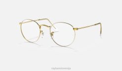 sl Ray-Ban ženske okrogla kovinska optika očala polirana bela VB062535