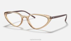 sl Ray-Ban ženske optika rb7188 očala polirana prozorna svetlo rjava VB062633