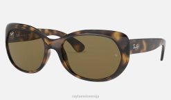 sl Ray-Ban ženske rb4325 sončna očala polirana svetlo havana/temno rjava VB061575